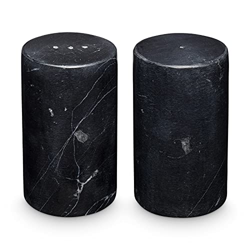 houseproud Tube Salz und Pfeffer Set aus Marmor hell oder dunkel (dunkel) von houseproud