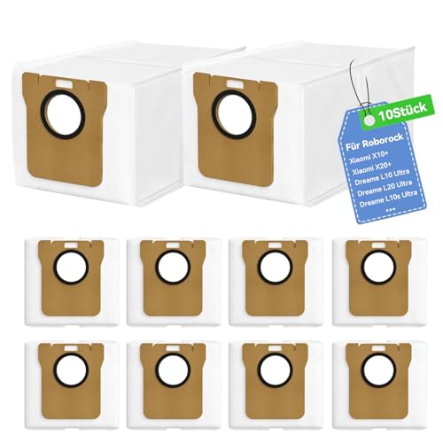 10 Stück Staubbeutel für Xiaomi X20+/Xiaomi X10+/Dreame L10s Ultra/Dreame L10 Ultra/Dreame L20 Ultra Saugroboter, 3L beutel zubehör 10 Stück Staubbeutel für Xiaomi X20+/Xiaomi X10+/Dreame L10s Ultra/Dreame L10 Ultra/Dreame L20 Ultra Saugroboter, 3L beutel zubehör von howekuze