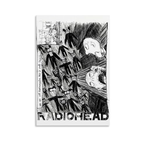 hoxaooi Band Radiohead Poster Für Zimmer, Ästhetische Leinwand-Wandkunst, Schlafzimmer-Dekor Poster 12x18inch(30x45cm) von hoxaooi