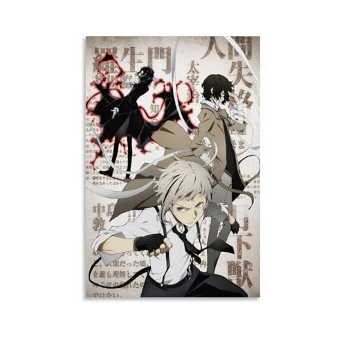 hoxaooi Bungou Stray Dogs Poster Anime Poster Für Zimmer, Ästhetische Leinwand-Wandkunst, Schlafzimmer-Dekor Poster 16x24inch(40x60cm) von hoxaooi