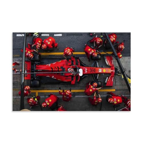 hoxaooi Formel Poster One Pit Stop F1 Poster Für Zimmer, Ästhetische Leinwand-Wandkunst, Schlafzimmer-Dekor Poster 12x18inch(30x45cm) von hoxaooi