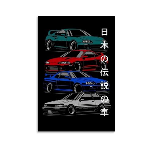 hoxaooi Japanisches JDM Legends-Auto Poster Poster Für Zimmer, Ästhetische Leinwand-Wandkunst, Schlafzimmer-Dekor Poster 12x18inch(30x45cm) von hoxaooi