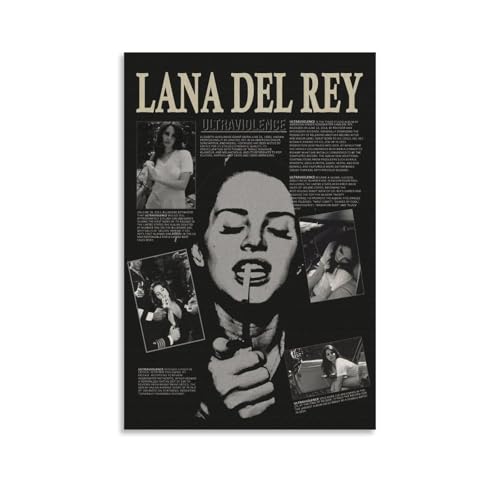 hoxaooi Lana Del Rey Ultraviolence Vintage Poster Für Zimmer, Ästhetische Leinwand-Wandkunst, Schlafzimmer-Dekor Poster 12x18inch(30x45cm) von hoxaooi