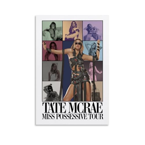 hoxaooi Tate Mcrae Miss Possessive Tour Poster Für Zimmer, Ästhetische Leinwand-Wandkunst, Schlafzimmer-Dekor Poster 12x18inch(30x45cm) von hoxaooi
