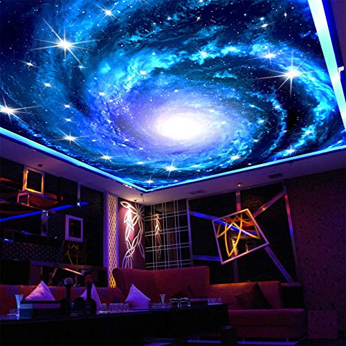 Galaxy Nebula Foto Decke Wandbild Für Wohnzimmer Kinderzimmer Wand Dekor Benutzerdefinierte Größe Glänzende Sterne 3D Tapete, 300 × 210 Cm von hpkcine