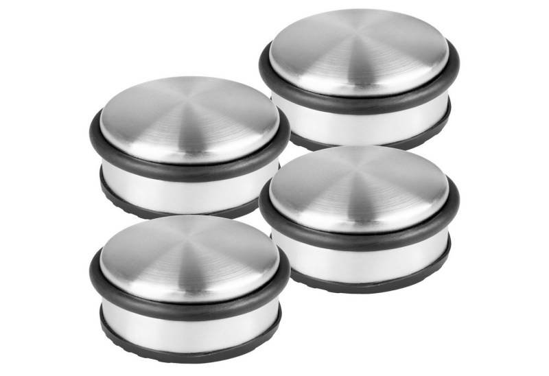 hrb Bodentürstopper Türstopper aus Edelstahl schwerer Stopper für Boden (4 St) von hrb