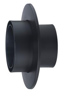 DOPPELWANDIGE OFENROHRE Möck Primus Schwarz Innen ø150 mm Aussen 204 mm Wandabstand 100mm (Möck Primus Anschlussst. mit Rosette für DW Rohre ø150 (an herkömmliches doppeltes 2mm-Wandfutter)) von hs-kamine