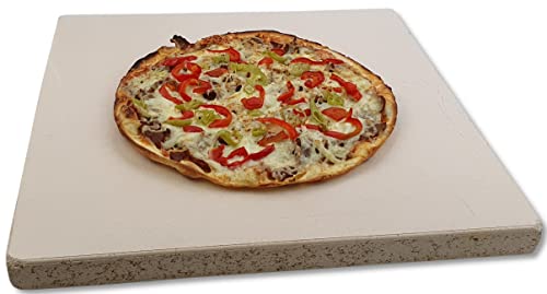 Pizzastein Pizzaplatte 40 x 40 x 3 cm und kleiner Backofenplatte Brotbackplatte Brotbackplatte Flammkuchen Varianten aus Speicherschamotte (40 x 40 x 3) von hs-kamine