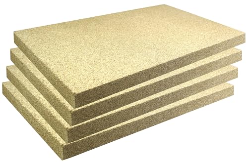 Vermiculite Platten Schamott Ersatz SF600 für die Feuerraum Auskleidung bis 1100°C Varianten (400 x 300 x 30 mm, 4 Stück) von hs-kamine