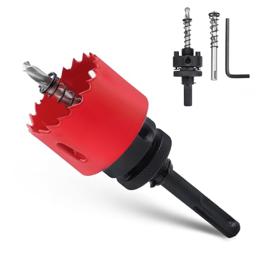 Lochsäge 42mm,HSS lochsäge holz mit SDS plus-Schaft und Sechskant-Schaft bohrkrone für Holz, Trockenbau, Kunststoffe Lochsäge 42mm,HSS lochsäge holz mit SDS plus-Schaft und Sechskant-Schaft bohrkrone für Holz, Trockenbau, Kunststoffe von hsawbit