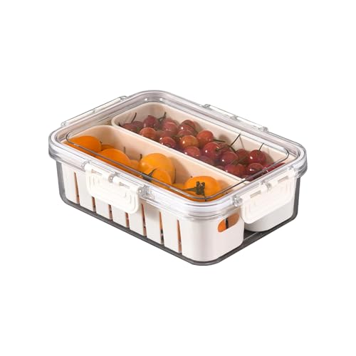 hssopa Snackbox, Snackteller mit Deckel Griff, Tragbare Snackdose mit 6 Fächern üßIgkeiten Candy Veggie Gewürze Keks Nüsse Desserts Obst für Party (Zwei lange Snackboxen) von hssopa