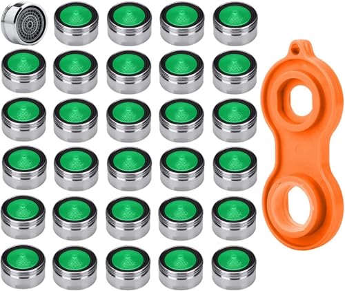Wasserhahn Sieb Aufsatz Strahlregler M24 30pcs Wasserhahn Siebeinsatz Einsatz Luftsprudler Ersatzteile Material Messing von Verchromt Wasserhahnsiebe Filter für Wasserhähn von htbakoi