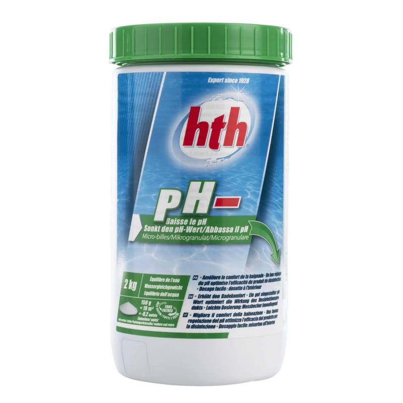 HTH pH Minus Mikrogranulat 2 kg pH Wert Senkung Rückstandsfrei alle Pool Typen von hth