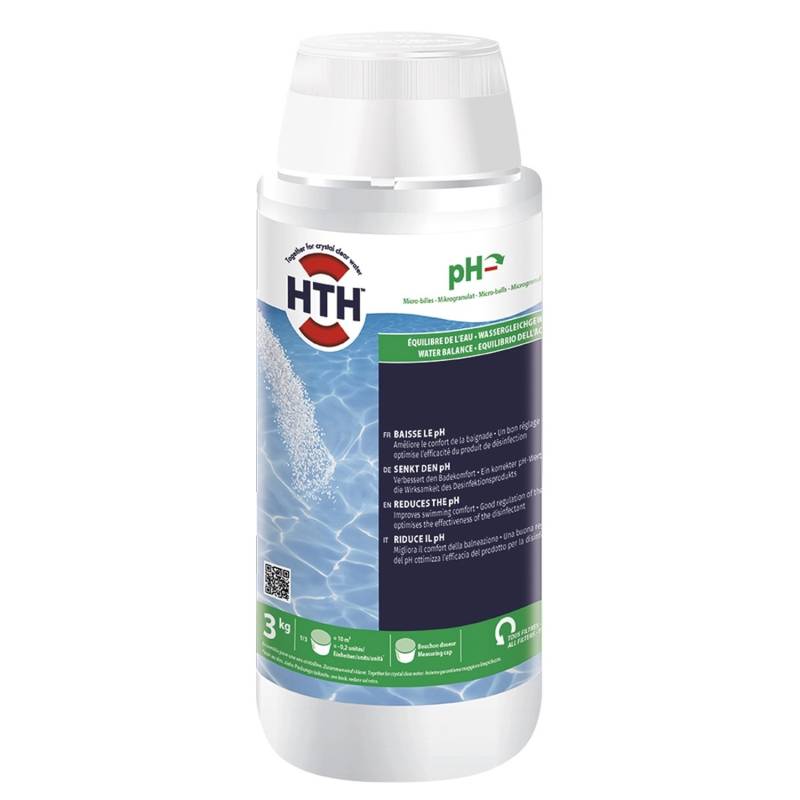 HTH pH Minus Mikrogranulat 3 kg pH Wert Senkung Rückstandsfrei alle Pool Typen von hth