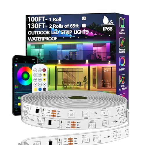 30m RGB+IC LED Streifen,Außenbereich IP68 Wasserdicht,Steuerung mit App/Fernbedienung,Bluetooth Musik Sync Seillicht für Balkone,errassen,Dächer,Gärten,Schwimmbäder 30m RGB+IC LED Streifen,Außenbereich IP68 Wasserdicht,Steuerung mit App/Fernbedienung,Bluetooth Musik Sync Seillicht für Balkone,errassen,Dächer,Gärten,Schwimmbäder von httpsmp