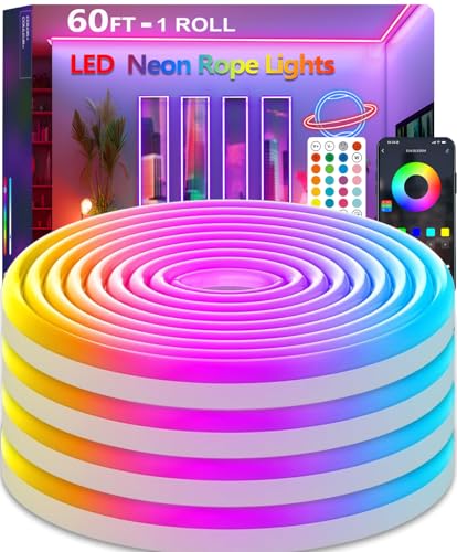 httpsmp 18M RGB Neon LED Strip Lights, Musik Sync, 24V Flexible Streifen mit App/Fernbedienung anwendbar auf Schlafzimmer, Raum & Außendekoration httpsmp 18M RGB Neon LED Strip Lights, Musik Sync, 24V Flexible Streifen mit App/Fernbedienung anwendbar auf Schlafzimmer, Raum & Außendekoration von httpsmp