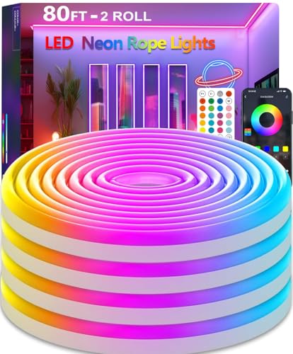 httpsmp 24M RGB Neon LED Strip Lights, Musik Sync, 24V Flexible Streifen mit App/Fernbedienung anwendbar auf Schlafzimmer, Raum & Außendekoration httpsmp 24M RGB Neon LED Strip Lights, Musik Sync, 24V Flexible Streifen mit App/Fernbedienung anwendbar auf Schlafzimmer, Raum & Außendekoration von httpsmp