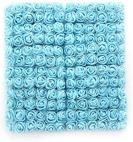 huaao 144 stücke Pe Künstlich Blume Rose Mini Schaum 2 cm Künstliche Blumen Bukett Für Hochzeit Dekoration Handwerk Künstliche Blumen Kreative, Blau von huaao