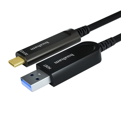 huaham Glasfaser USB A zu USB C Kabel 15m Langstreckenübertragung Schlankes USB 3.1 Kabel, AOC 10Gbps Ultra High Speed USB Kabel für VR, Xbox 360, Laptop usw von huaham