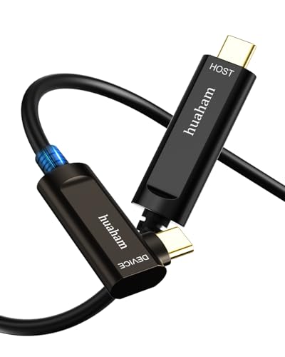 huaham Abgewinkelt Glasfaser USB C zu USB C Kabel 15m Langstreckenübertragung Schlankes USB 3.1 Kabel, AOC 10Gbps Ultra High Speed USB Kabel für VR, Xbox 360, Laptop usw huaham Abgewinkelt Glasfaser USB C zu USB C Kabel 15m Langstreckenübertragung Schlankes USB 3.1 Kabel, AOC 10Gbps Ultra High Speed USB Kabel für VR, Xbox 360, Laptop usw von huaham