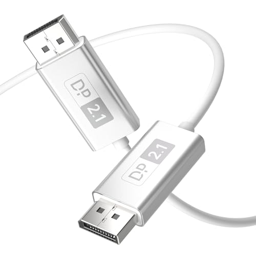 huaham Glasfaser DisplayPort 2.1 Kabel 1m[16K@60Hz, 8K@120Hz, 4K@240Hz] – Ultra High-Speed Gaming Monitor DP 2.1 Kabel, Kompatibel mit PC NVIDIA GeForce RTX 4090 & AMD Radeon RX 7900 XTX von huaham