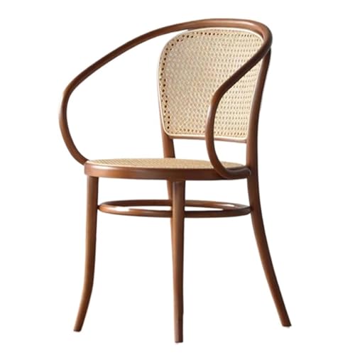 Rattanstuhl- Sessel aus natürlichem Rattangeflecht for Entspannen, klassisches Design, bequem und langlebig, for den Innen- und Außenbereich geeignet Terrassen-Loungesessel(Multi-colored) von huanglyc-232