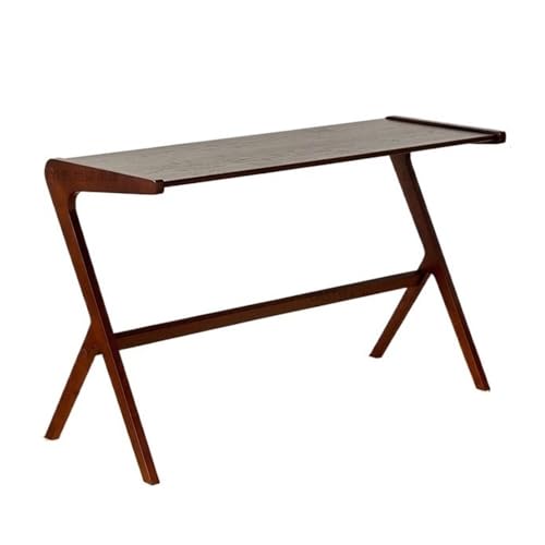 huanglyc-232 47,2 Zoll Schreibtisch for kleine Räume, stabile Y-förmige Struktur, moderner einfacher aus Buchenholz Home-Office-Schreibtisch(Bruin) von huanglyc-232