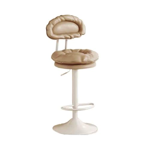 huanglyc-232 54-74cm Hebe- und Schwenk-Barhocker Einfache Rückenlehne Heimgebrauch Hoher Hocker Front Barstuhl(Bruin) von huanglyc-232