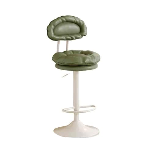 huanglyc-232 54-74cm Hebe- und Schwenk-Barhocker Einfache Rückenlehne Heimgebrauch Hoher Hocker Front Barstuhl(Green) von huanglyc-232