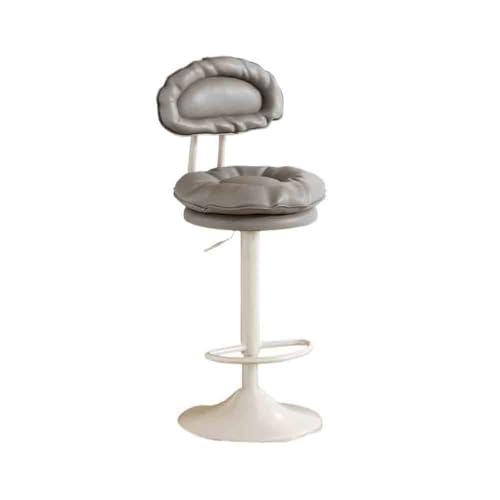 huanglyc-232 54-74cm Hebe- und Schwenk-Barhocker Einfache Rückenlehne Heimgebrauch Hoher Hocker Front Barstuhl(Grigio) von huanglyc-232