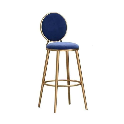 huanglyc-232 75cm Haushaltsmode Hohe Barhocker Hohe Rückenlehne Inselstuhl Café Barstuhl(Blue) von huanglyc-232
