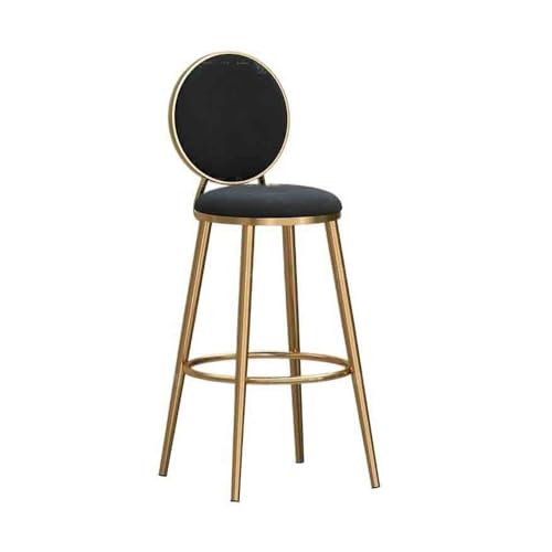 huanglyc-232 75cm Haushaltsmode Hohe Barhocker Hohe Rückenlehne Inselstuhl Café Barstuhl(Schwarz) von huanglyc-232