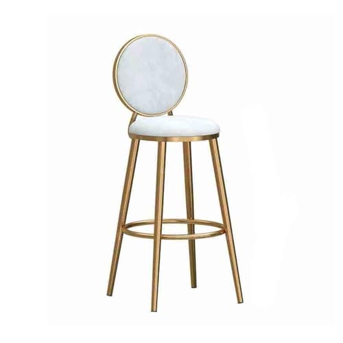 huanglyc-232 75cm Haushaltsmode Hohe Barhocker Hohe Rückenlehne Inselstuhl Café Barstuhl(Weiß) von huanglyc-232
