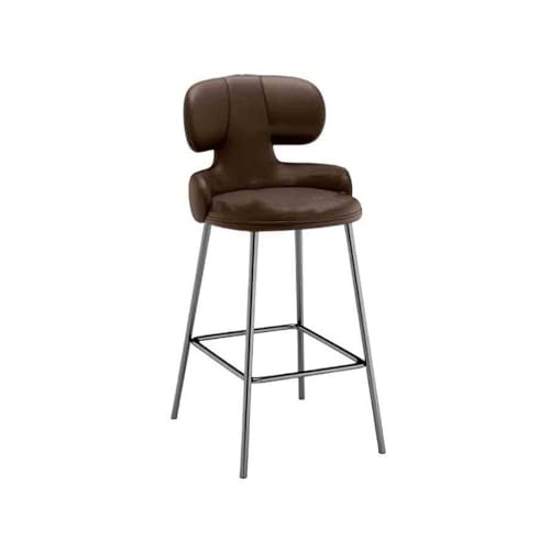 huanglyc-232 Barhocker Inselstühle Leichte Luxus-Barhocker Premium Sense Moderne Stühle mit hoher Rückenlehne(Bruin) von huanglyc-232