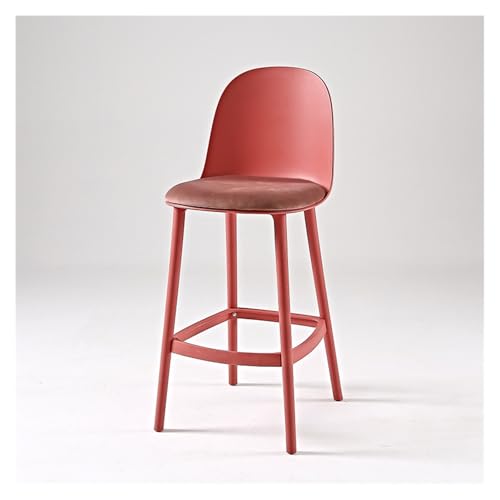 huanglyc-232 Barhocker for den Heimgebrauch Hohe Hocker Rückenlehne Barhocker Theke Inselstuhl(Red) von huanglyc-232