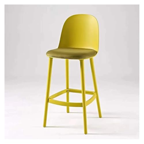 huanglyc-232 Barhocker for den Heimgebrauch Hohe Hocker Rückenlehne Barhocker Theke Inselstuhl(Yellow) von huanglyc-232