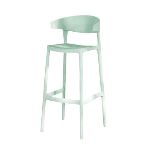 huanglyc-232 Barhocker for den Heimgebrauch Stapelbare Kaffee-Restaurant-Rückenlehne Hochhocker Moderne einfache Barhocker Hochhocker(Green) von huanglyc-232