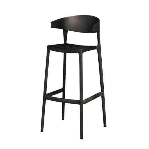 huanglyc-232 Barhocker for den Heimgebrauch Stapelbare Kaffee-Restaurant-Rückenlehne Hochhocker Moderne einfache Barhocker Hochhocker(Schwarz) von huanglyc-232