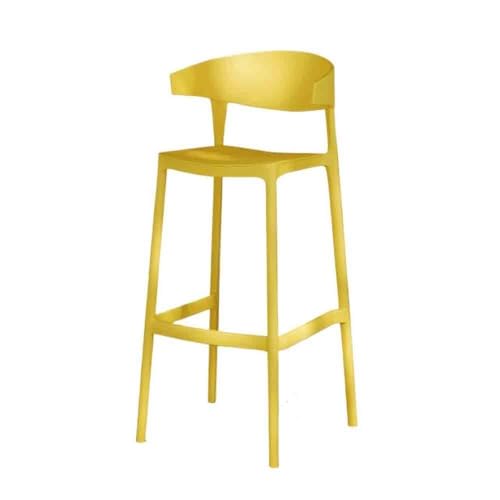huanglyc-232 Barhocker for den Heimgebrauch Stapelbare Kaffee-Restaurant-Rückenlehne Hochhocker Moderne einfache Barhocker Hochhocker(Yellow) von huanglyc-232
