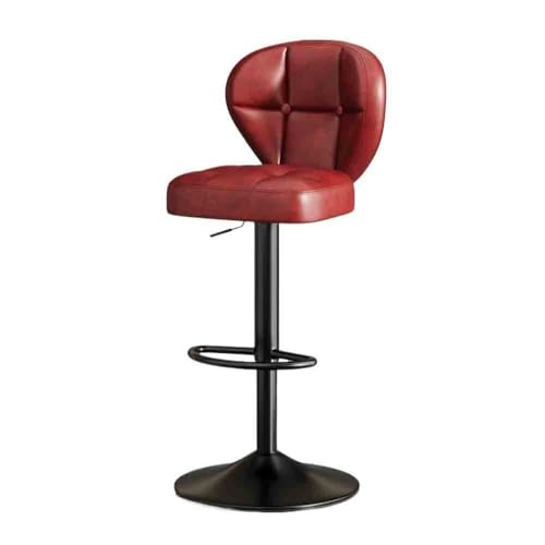 huanglyc-232 Barstuhl Hochhocker Haushaltsliftstuhl Leichter Luxus-Barstuhl Rückenlehnenstuhl Barhocker Hochhocker(Red) von huanglyc-232