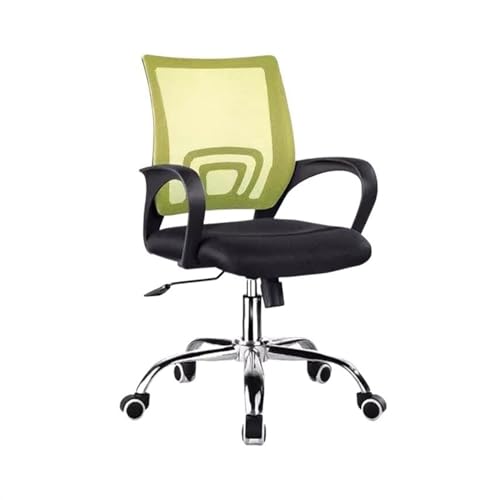 huanglyc-232 Computer-Schreibtischstuhl, Computerstuhl Konferenz Bürostuhl Rückenlehne Einfacher Heimstudienstuhl Bequemer drehbarer mobiler Stuhl(Green+Black) von huanglyc-232
