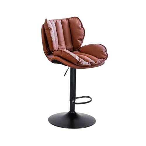 huanglyc-232 Edelstahl Hohe Hocker Lift Swivel Barhocker Hohe Bar Stuhl Rückenlehne Barhocker(Red) von huanglyc-232