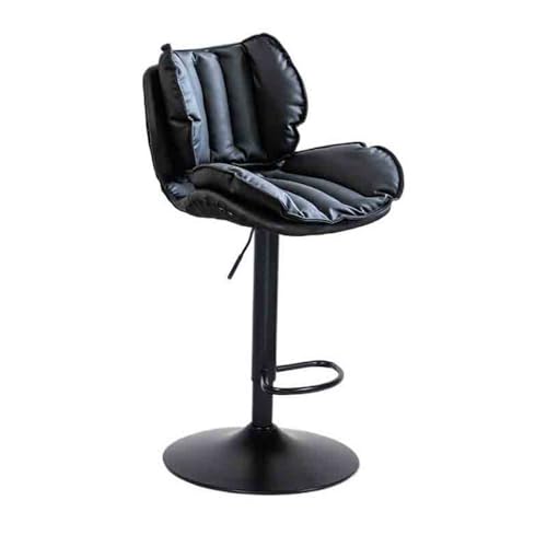 huanglyc-232 Edelstahl Hohe Hocker Lift Swivel Barhocker Hohe Bar Stuhl Rückenlehne Barhocker(Schwarz) von huanglyc-232