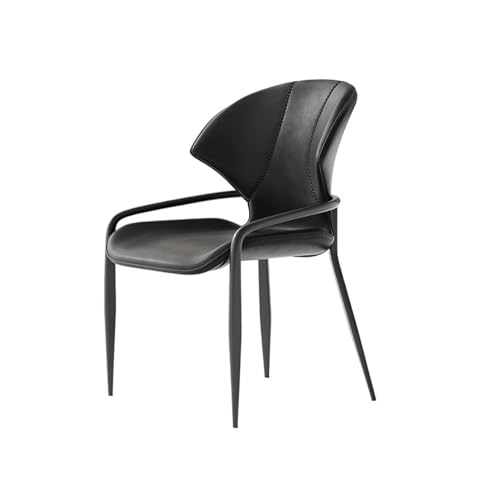 huanglyc-232 Esszimmerstühle, Mid-Century Modern Retro Kunstlederstuhl mit gepolsterter Sitzfläche und Metallbeinen for Küche, Esszimmer und Wohnzimmer, Bequemer Sitz von huanglyc-232
