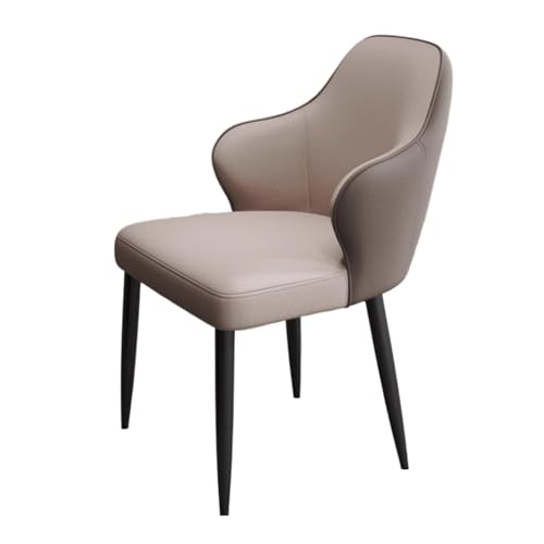 huanglyc-232 Esszimmerstühle im modernen Design mit Rückenlehne/Armlehne, gepolsterte Lounge-/Freizeit-/Wohnzimmer-/Empfangssessel, Bequemer Sitz(Grigio) von huanglyc-232