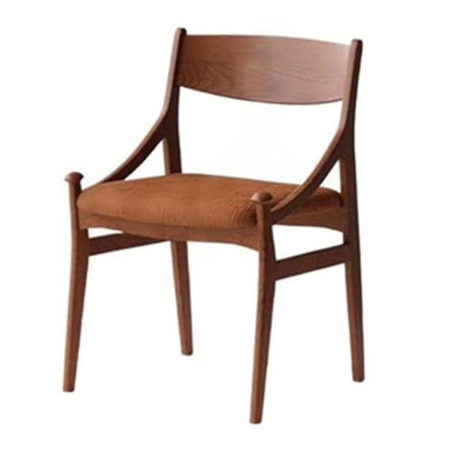 huanglyc-232 Esszimmerstuhl aus Holz, Schminkstühle for Zuhause, Schlafzimmer, Gebogene Rückenlehne, gepolstertes Sitzkissen Stoff, Bequemer Sitz von huanglyc-232