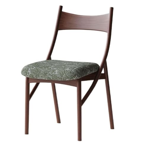 huanglyc-232 Esszimmerstuhl aus Holz, moderner gepolsterter Küchenstuhl mit breiter, geschwungener Holzrückenlehne, Bequemer Sitz von huanglyc-232