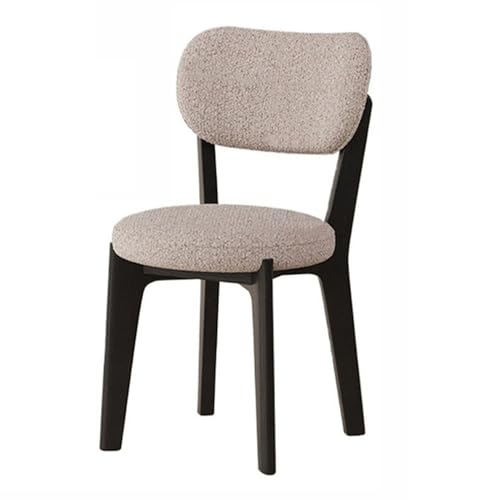 huanglyc-232 Esszimmerstuhl aus Holz mit gepolstertem, weichem Sitzkissen, geschwungener und breiter gepolsterter Rückenlehne, Bequemer Sitz(Schwarz) von huanglyc-232