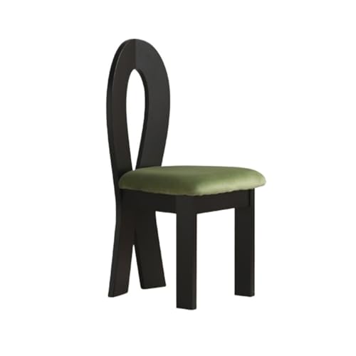 huanglyc-232 Gepolsterte Esszimmerstühle mit Holzbeinen, Mid-Century Modern gepolsterte Esszimmerstühle mit offener Rückenlehne for Esszimmer, Küche, Bequemer Sitz(Schwarz) von huanglyc-232