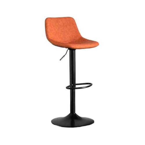 huanglyc-232 Home Dining Bar Insel Thekenstühle Einfache Barhocker Lift Swivel Hohe Hocker Cafe Stühle(Orange) von huanglyc-232